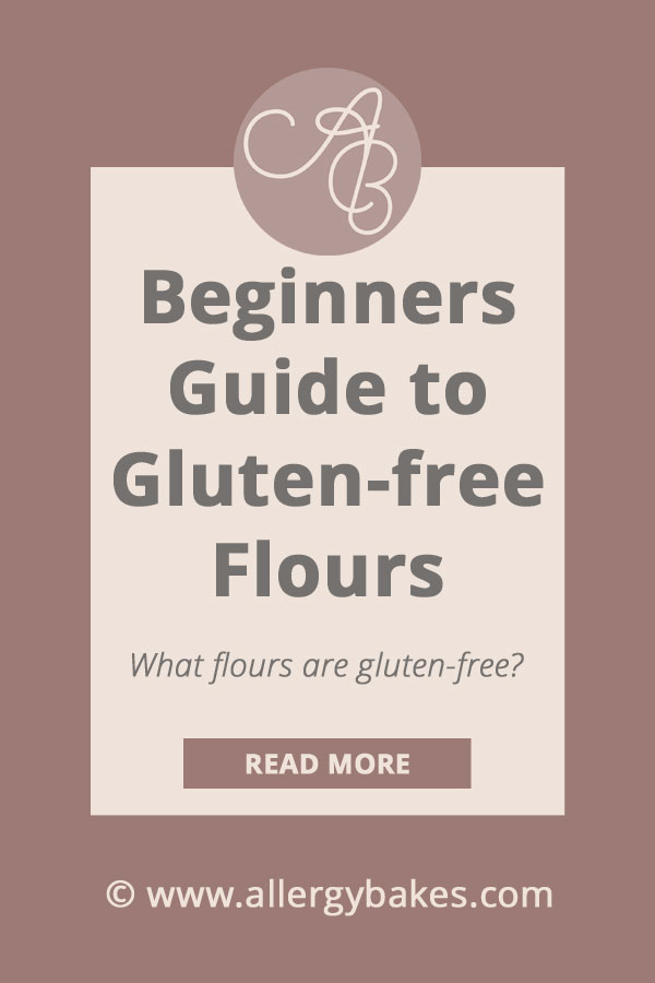What flours are gluten-free? This blog post contains the most common gluten-free flours. Including, arrowroot starch, chickpea flour, millet flour, rice flour and teff flour. You can learn more about what each flours flavour is. For example, some are nutty, neutral or bean-like. | Read more by clicking the link. | #glutenfreebaking #glutenfreebakingeasy #glutenfreeflourschart